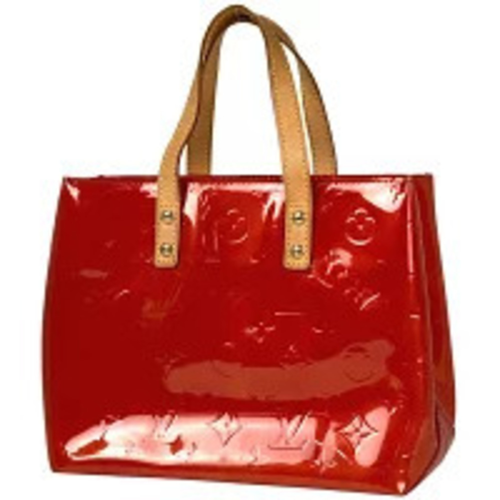Louis Vuitton Lead Tote Bag Enamel Patent Vernis Leather Handbag Monogram